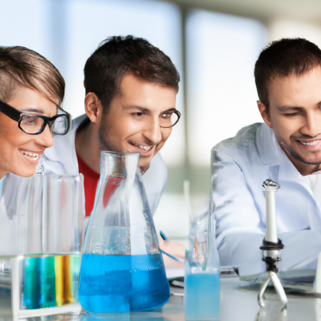 A group of scientists conducting biochemical research.