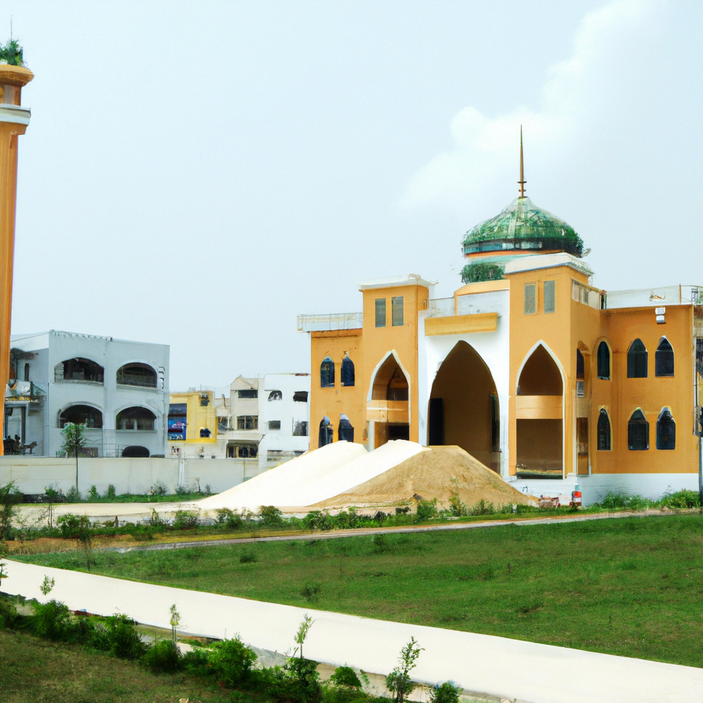 A beautiful mosque playing a vital role in medical laboratory testing.