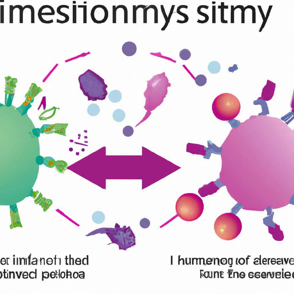 A colorful illustration of hormone-immune system interaction.