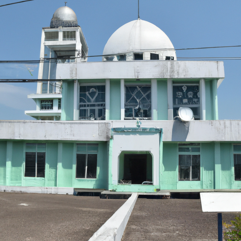A mosque with a medical laboratory.